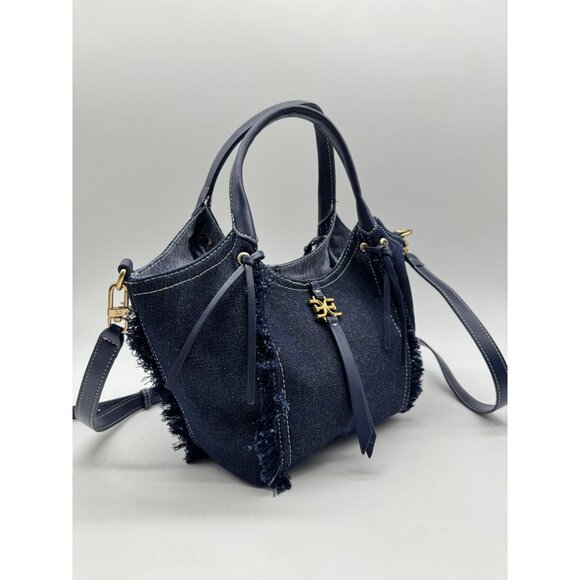 SAM EDELMAN Irina denim small women's small tote crossbody bag -Dark denim - Picture 7 of 16